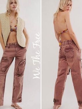 Free People We The Free Can't compare slouch cargo pants Size Medium NWT